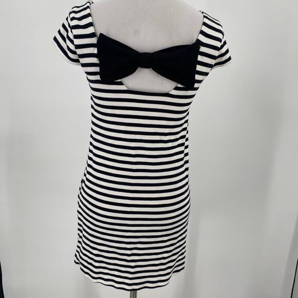 Kate Spade Black & White Striped Bow Dress Size 152 / 12Y - Picture 5 of 11